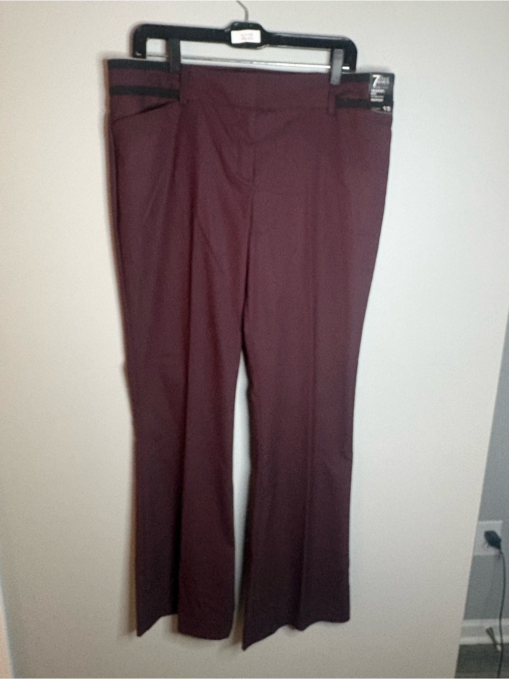 New York & Company Boot-Cut Dress Pants in Burgundy